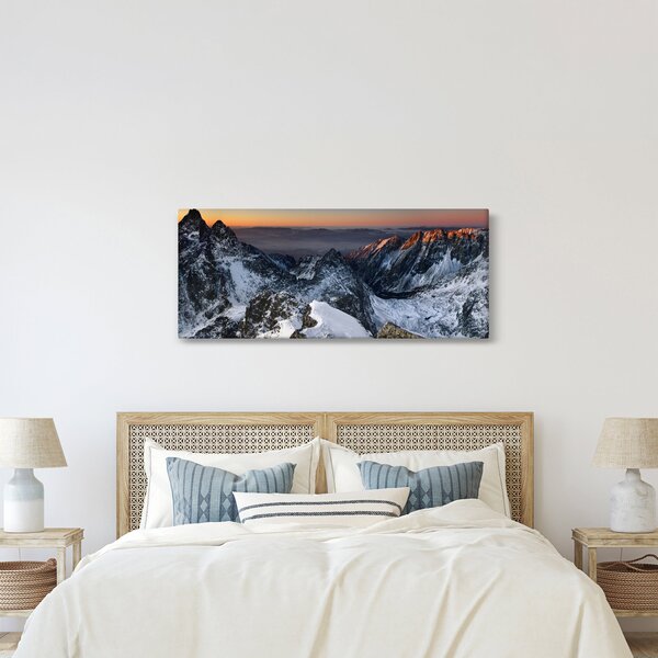 Obraz - Východ slnka v horách (120x50 cm)