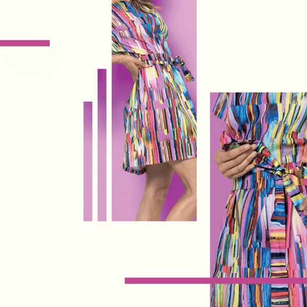 Metráž Bavlna popelín - Multicolour strips