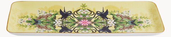 Obdĺžnikový podnos z jemného kostného porcelánu Wonderlust Waterlily