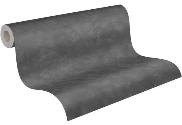 Vliesové tapety na stenu Materials 36154-1, rozmer 10,05 m x 0,53 m, imitácia omietkoviny antracitové, A.S. CRÉATION