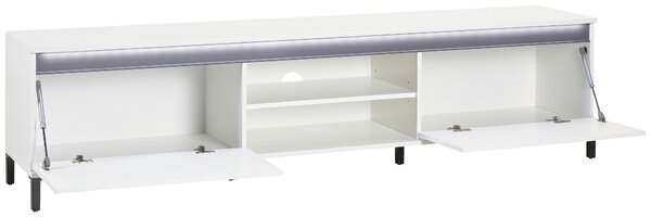 NÍZKA KOMODA, biela, biela s vysokým leskom, 200/50/40 cm Xora - Online Only drobný nábytok, Online Only