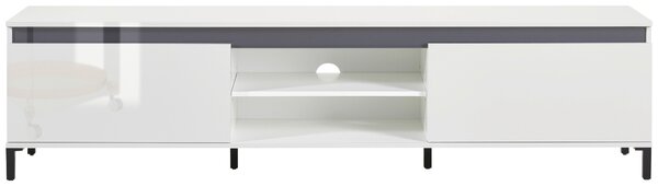 NÍZKA KOMODA, biela, biela s vysokým leskom, 200/50/40 cm Xora - Online Only drobný nábytok, Online Only