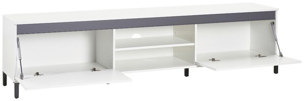 NÍZKA KOMODA, biela, biela s vysokým leskom, 200/50/40 cm Xora - Online Only drobný nábytok, Online Only