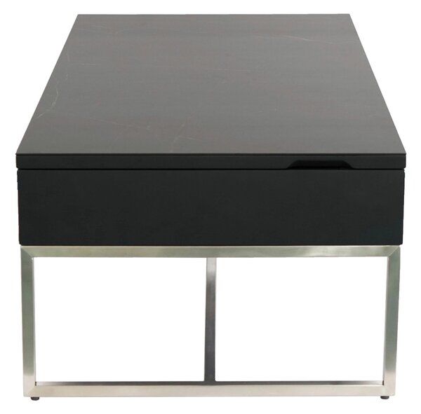 KONFERENČNÝ STOLÍK, antracitová, čierna, farba ušľachtilej ocele, kov, keramika, kompozitné drevo, 110/59/40 cm Dieter Knoll - Stolíky do obývačky
