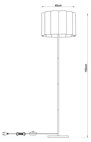 STOJACIA LAMPA, 40/150 cm Novel - Online Only bytové doplnky, Online Only