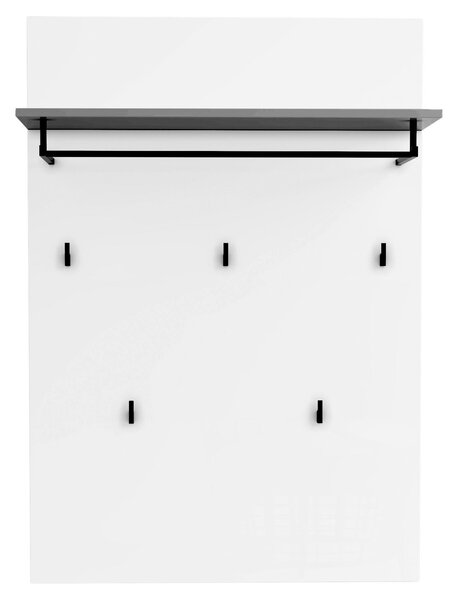 VEŠIAKOVÝ PANEL, biela, 80/115/28 cm Xora - Vešiakové steny, Online Only