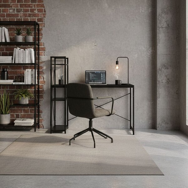 ModernHome Písací stôl 120x60 cm s 3 policami čierny ModernHome