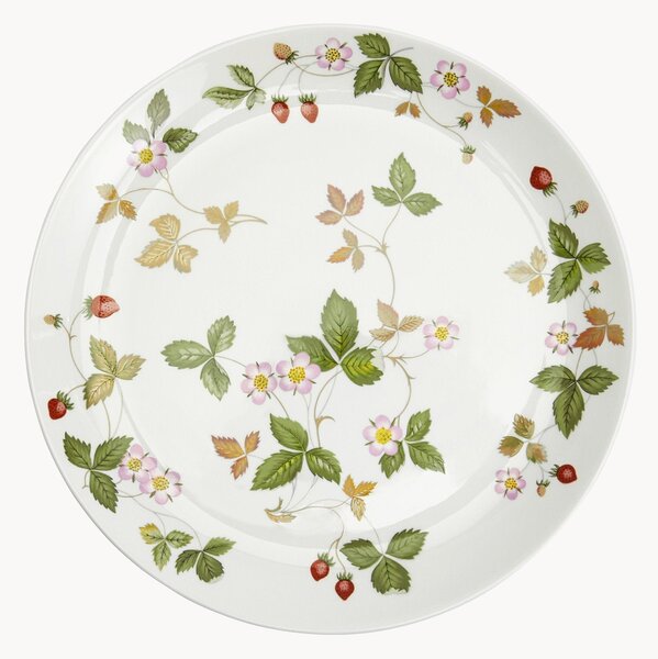 Plytký tanier z jemného kostného porcelánu Wild Strawberry