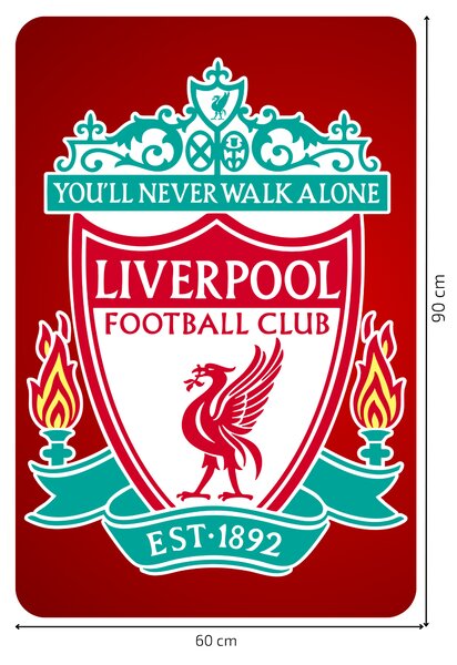 60x90cm FC Liverpool - textilná nálepka na stenu