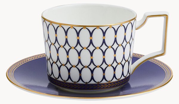 Šálka na čaj's podšálkou z jemného kostného porcelánu Renaissance