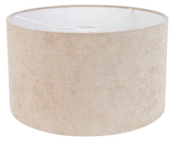 Látkové tienidlo na lampu svetlohnedé okrúhle 35/35/20