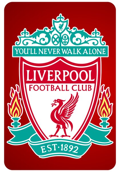 60x90cm FC Liverpool - textilná nálepka na stenu