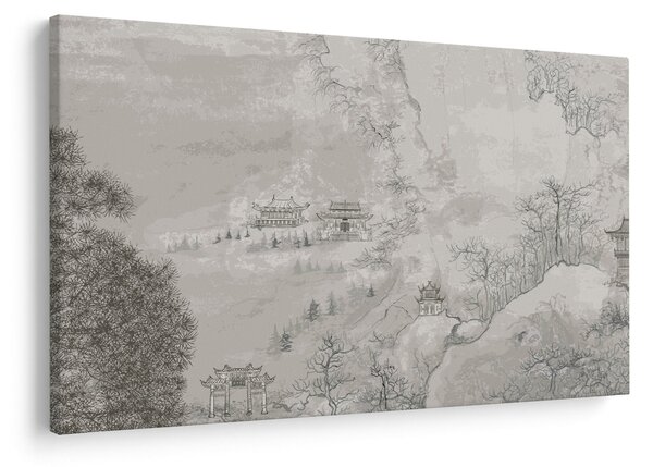 Obraz - Čínska krajina (90x60 cm)
