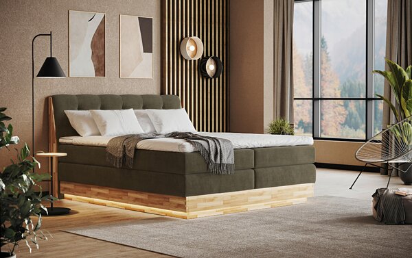 BOXSPRINGOVÁ POSTEĽ, 160/200 cm, zelená - Online Only spálne, Online Only