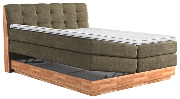 BOXSPRINGOVÁ POSTEĽ, 160/200 cm, zelená - Online Only spálne, Online Only