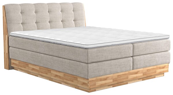 BOXSPRINGOVÁ POSTEĽ, 160/200 cm, krémová - Online Only spálne, Online Only