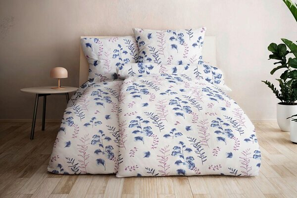 POSTEĽNÁ BIELIZEŇ, modrá, biela, 135/200 cm Grund - Online Only bytové doplnky, Online Only