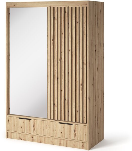 NovýNábytok.sk Šatníková skriňa Viruela II (dub artisan). Akcia -15%. Vlastná spoľahlivá doprava až k Vám domov. 1163938