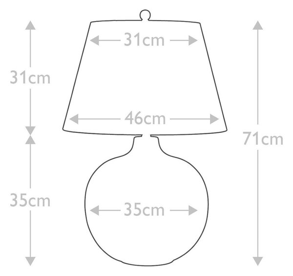 STOLNÁ LAMPA, E27, 71/46 cm Elstead Lighting - Interiérové svietidlá