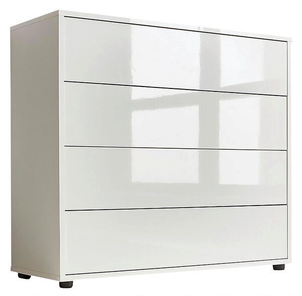 KOMODA, biela, biela s vysokým leskom, 79/73/33 cm MID.YOU - Komody, Online Only