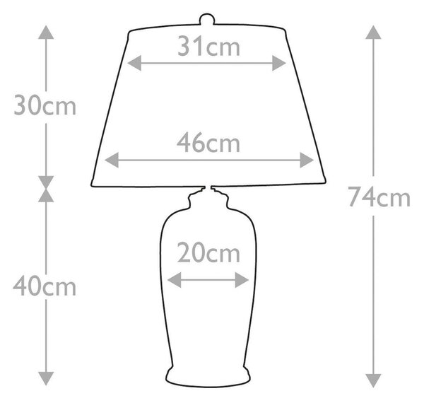 STOLNÁ LAMPA, E27, 74/46 cm Elstead Lighting - Interiérové svietidlá
