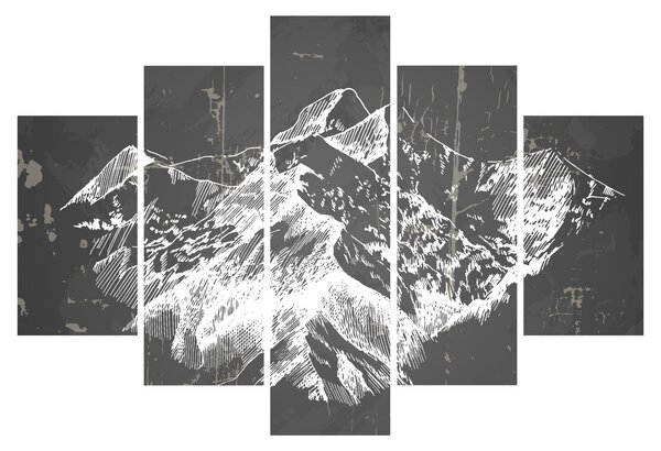 Obraz - Ilustrácie hôr (150x105 cm)