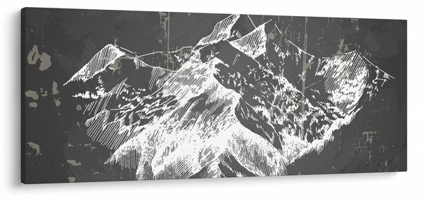 Obraz - Ilustrácie hôr (120x50 cm)