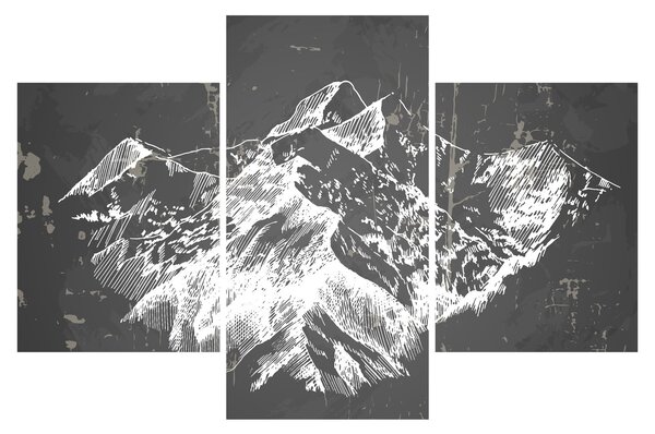 Obraz - Ilustrácie hôr (90x60 cm)