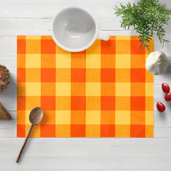 Biante Bavlnené prestieranie na stôl Olivia OL-003 Oranžovo-žltá kocka veľká 30x40 cm