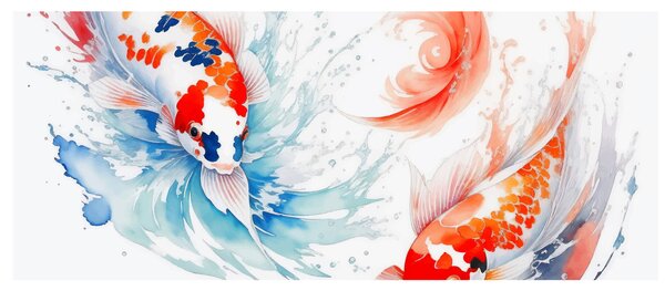Obraz - Ryby (120x50 cm)