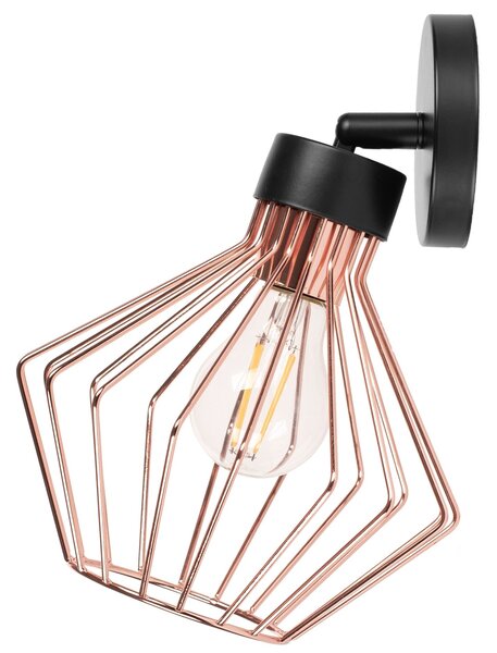 TooLight Nástenná lampa Eira ružovo zlatá/čierna