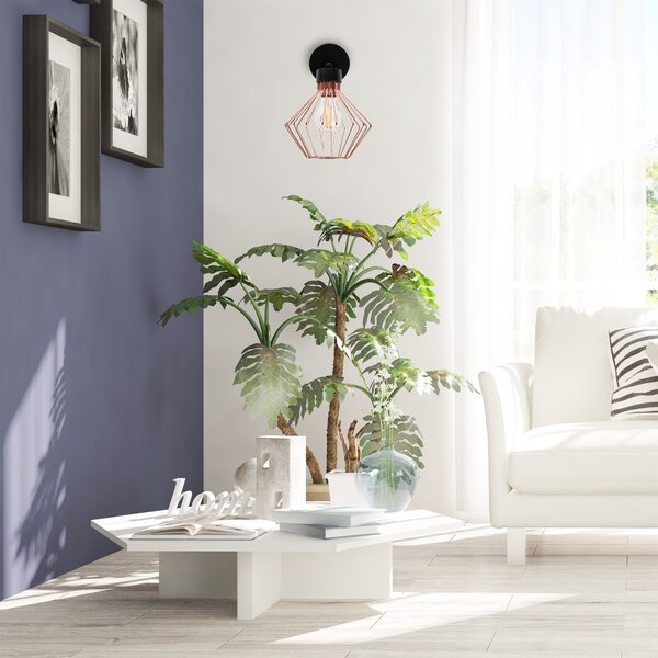 TooLight Nástenná lampa Eira ružovo zlatá/čierna