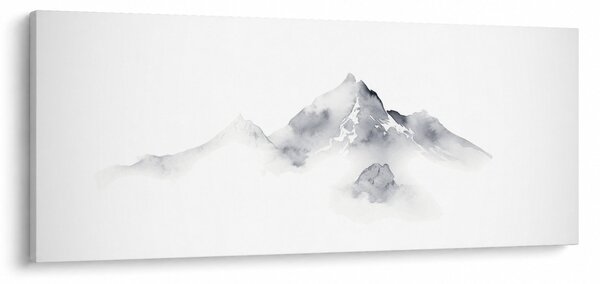 Obraz - Atramentová maľba hôr (120x50 cm)