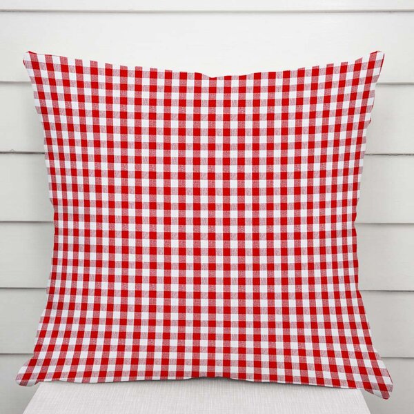 Biante Bavlnená obliečka na vankúš Olivia OL-008 Červeno-biela kocka malá 30 x 50 cm