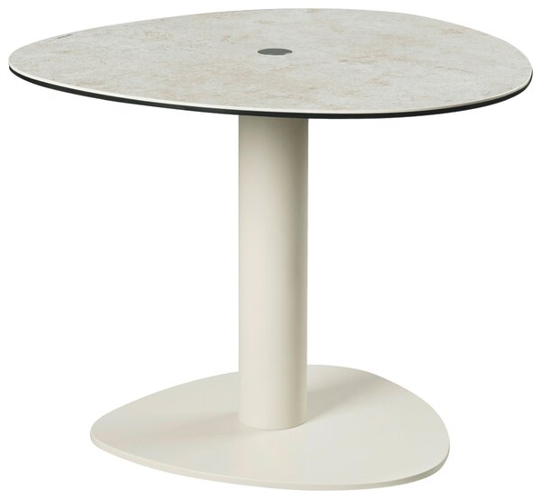 KONFERENČNÝ STOLÍK, taupe, sivobiela, kov, sklo, keramika, 58/58/46-64 cm Belluti - Stolíky do obývačky