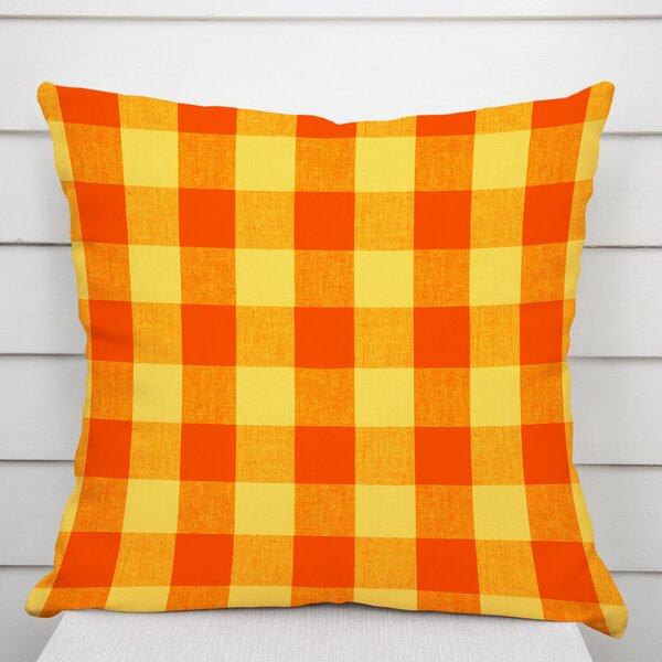 Biante Bavlnená obliečka na vankúš Olivia OL-003 Oranžovo-žltá kocka veľká 40 x 40 cm