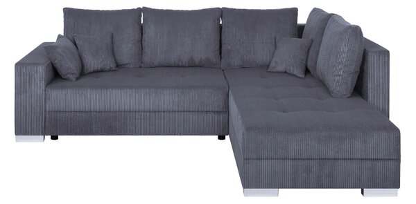 ROHOVÁ SEDAČKA, textil, kompozitné drevo, tmavosivá P & B - Sedačky, Online Only