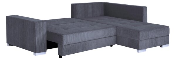 ROHOVÁ SEDAČKA, textil, kompozitné drevo, tmavosivá P & B - Sedačky, Online Only