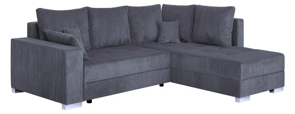ROHOVÁ SEDAČKA, textil, kompozitné drevo, tmavosivá P & B - Sedačky, Online Only