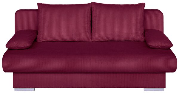 ROZKLADACIA POHOVKA, textil, kompozitné drevo, červená P & B - Sedačky, Online Only