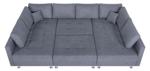 SEDACIA SÚPRAVA, textil, sivá P & B - Sedačky, Online Only