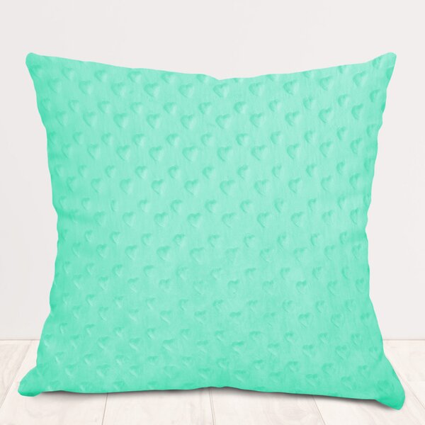 Biante Detská obliečka na vankúš Minky 3D srdiečka MKS-002 Mintová 30 x 50 cm
