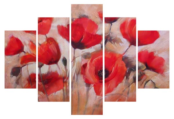 Obraz - Vlčie maky (150x105 cm)