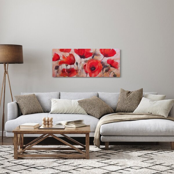 Obraz - Vlčie maky (120x50 cm)