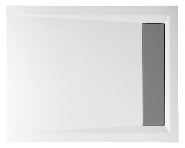 Polysan Polysan, VARESA sprchová vanička z liateho mramoru so záklopom, obdĺžnik 100x80x4cm, 71605