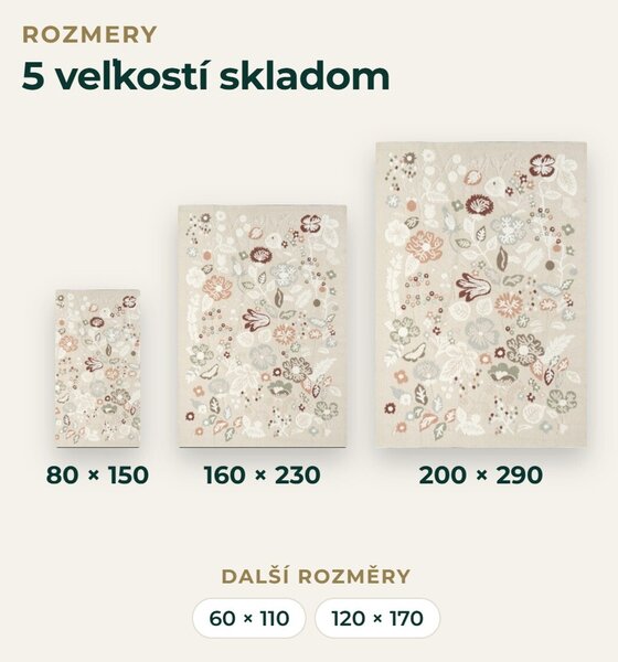 Angel Carpet, Kusový koberec Aurora 25 Beige, 60x110, béžová, kancelária