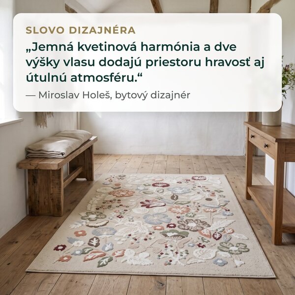 Angel Carpet, Kusový koberec Aurora 25 Beige, 60x110, béžová, kancelária