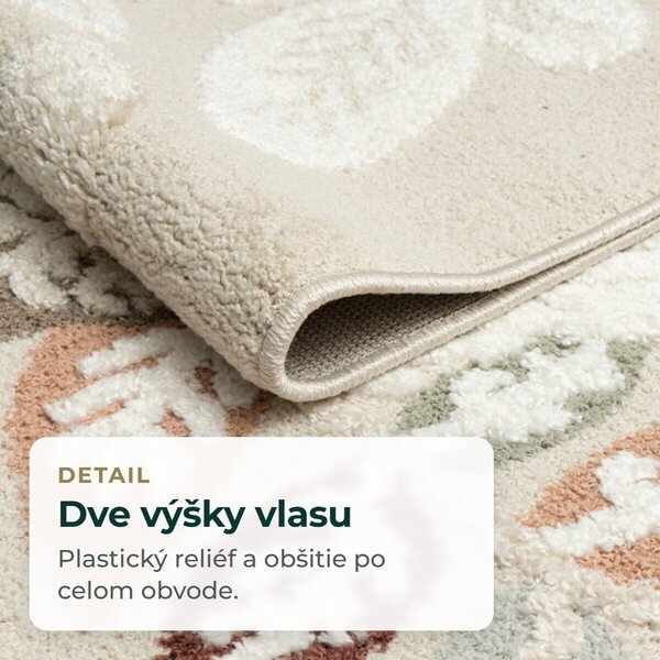 Angel Carpet, Kusový koberec Aurora 25 Beige, 60x110, béžová, kancelária