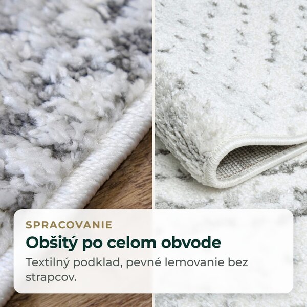 Angel Carpet, Kusový koberec Aurora 55 Grey, 60x110, šedá, kancelária