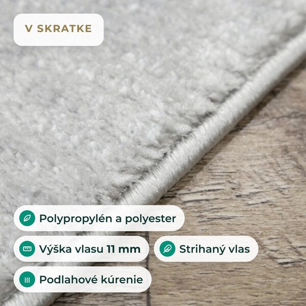 Angel Carpet, Kusový koberec Zafiro 25 Grey, 60x110, šedá, kancelária
